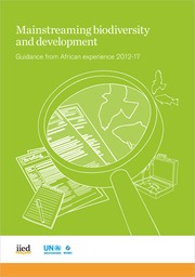 Mainstreaming biodiversity and development: Guidance from African experience 2012-17